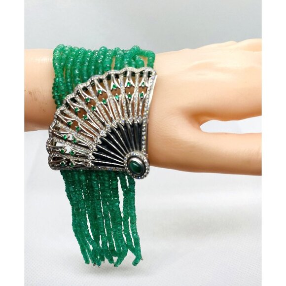 Ivanka Trump 18K 750 Emerald Diamond Lao Tong Collection Tassel Bracelet - Picture 4 of 16